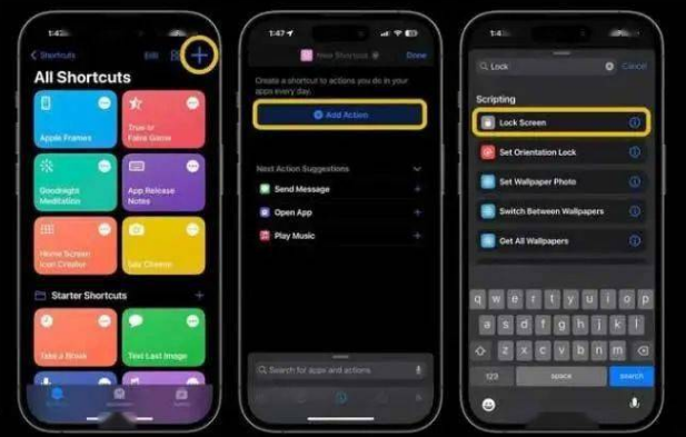 隰县苹果14锁屏维修店分享iPhone14升级iOS16.4后如何创建锁屏快捷方式 